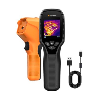 GT14S Thermal Imaging Camera with Edge Enhancement, Thermometer Mode | Infrared Camera -4°F to 1202°F Range, 240g Compact Design, 25Hz Image Frequency, 14H Runtime for HVAC/Home Inspection