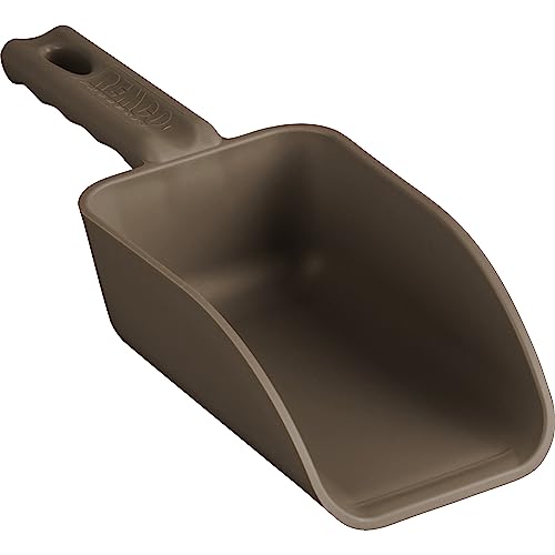 Vikan Remco 630066 Color-Coded Plastic Hand Scoop - BPA-Free Food-Safe Kitchen Utensils, Restaurant and Food Service Supplies, 16 oz, Brown