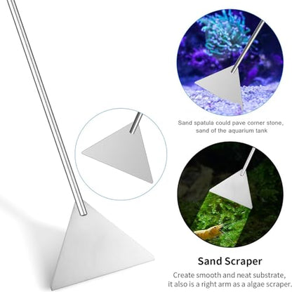 Acrylic Coral Spot Feeder Long Tube,Aquarium Tweezer for Reef Anemones Eels Lionfish,Stainless Steel Straight Curved Aquarium Tweezer Reptile Feed Tong Spatula Tool for Aquatic Plant Spider Snake