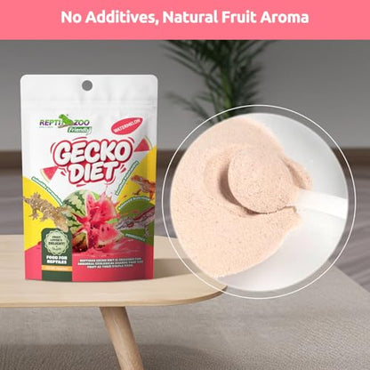 Gecko Food, Fruit Mix Insects Gecko Diet with Watermelon 2 oz