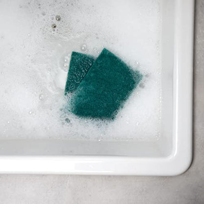 50-Pack Heavy Duty Green Scouring Pads 4x6 Inch | Reusable Non-Scratch Scrub Pads for Kitchen, Dishes, Pots, Pans, Grills & Household Cleaning | Multipurpose Scrubbers for Tough Stains - size: 4 X 6 50 Pack