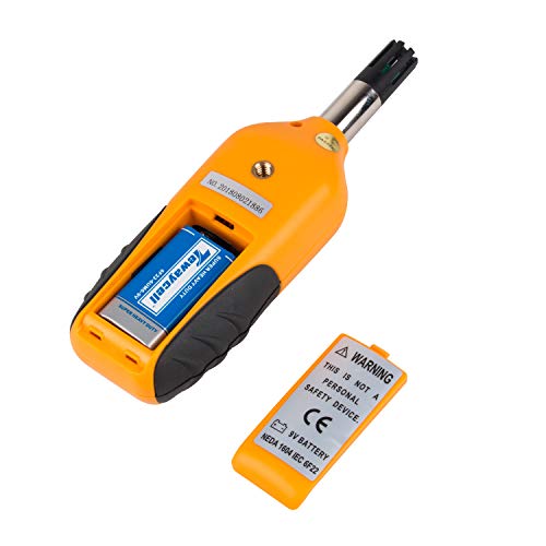 Mengshen® Digital Temperature and Humidity Meter | Dew Point Measurement, Wet Bulb Temperature, Battery Included