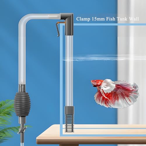 ZYFHOST Fish Tank Vacuum Gravel Cleaner, Aquarium Gravel Cleaner - Hand Siphon Pump as Fish Tank Hose Water Changer & Rock Cleaner & Sand Washing (5.6ft)