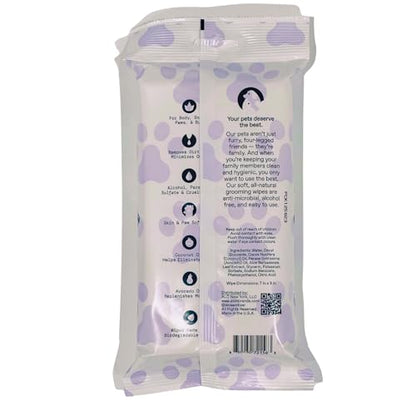 ALŌH Hypoallergenic Multi-Purpose Pet Wipes, All-Natural & Unscented | Grooming & Cleaning Wipes for Paws, Butt, Face & Body - Sensitive Skin Safe with Coconut & Avacado Oil - 50 Wipes - color: Unscented (1 Pack)