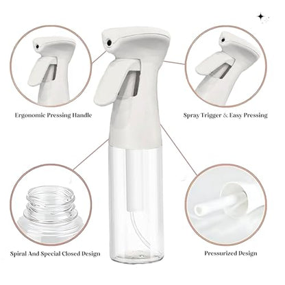 FZE® Continuous Spray Bottles 2 pack (10 Oz/300ml) with Ultra Fine Mist for Hair spraying, Watering Plants, Durable Solution and Your Go-To Kitchen Companion for Everyday Use