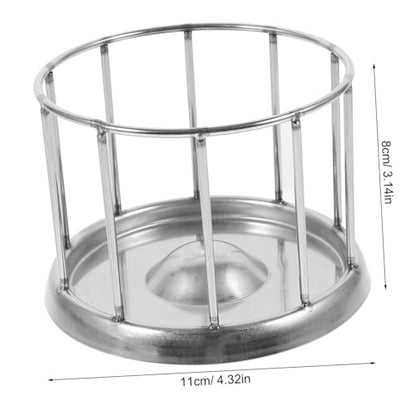 Stainless Steel Tortoise Feeding Bowl Large Capacity Silver | Pet Turtle and Reptile Use, round Dish Shape with Ample Space, Corrosion-Resistant Build for Food and Water