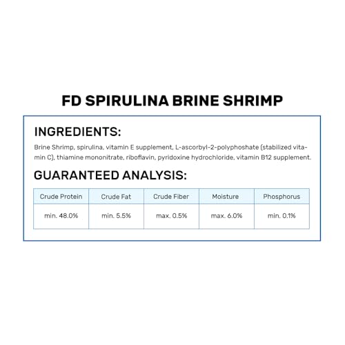 Hikari Bio-Pure Freeze Dried Spirulina Brine Shrimp Cubes for Pets, 1.76-Ounce