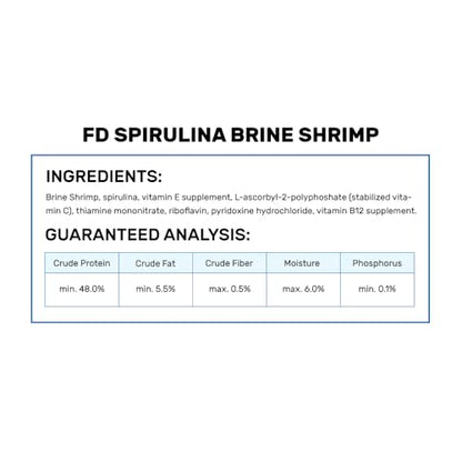 Hikari Bio-Pure Freeze Dried Spirulina Brine Shrimp Cubes for Pets, 1.76-Ounce