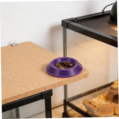 Beavorty 12pcs Plastic Mealworm Feeding Dish Set for Small Animals, Escape Proof and Bowls for Home Use and Transporting Reptiles, Lizards, and Geckos