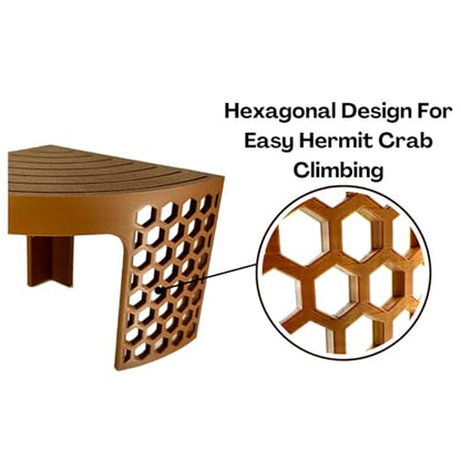 Hermit Crab Climbing Toy Corner Stand | Hermit Crab Cave Tank Decor Hide Platform | Hermit Crab Hideout Decoration Accessories Supplies Toys Ornaments