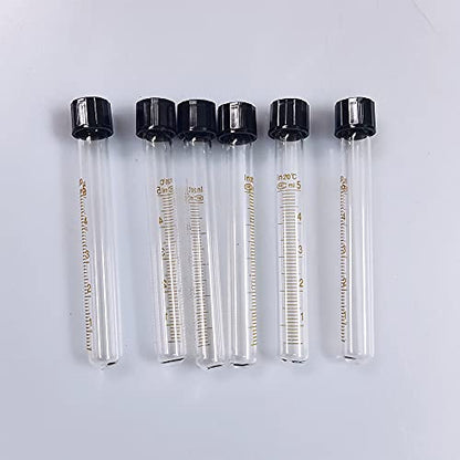 Aquarium Test Glass Tube (6-Pack | 5-ml | 4 x1/2 inch) for Fresh & Salt Water Aquarium Lab Test