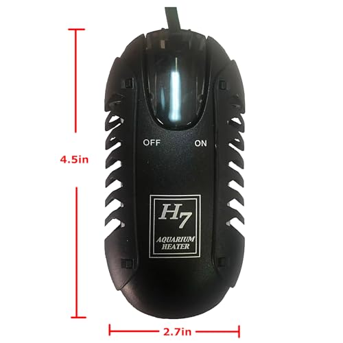 Mini Aquarium Heater 25W Small Fish Tank Heater 25 Watt with External Temperature Controller, LED Display, Used for 5-10 Gallon Tank - color: 25W Mini Heater