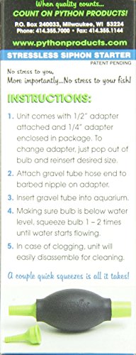 Python Squeeze Siphon Starter Aquarium Adapter