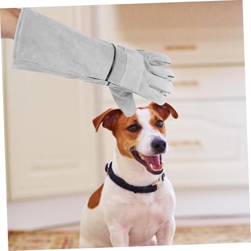 UKCOCO 1 Pair Pet Handling Gloves Heat Resistant Protective Gloves for Dog Cat Bird and Reptile Grooming Gardening Welding and Versatile Use Easy to