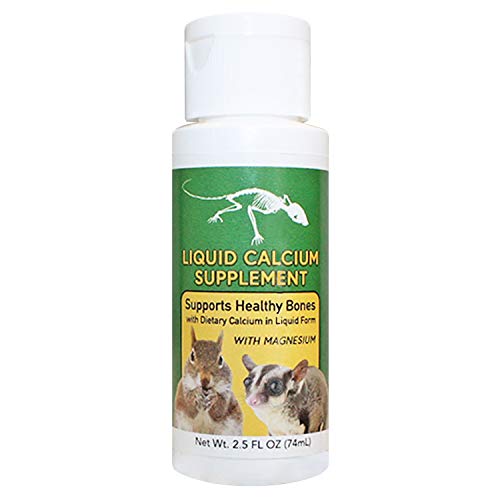 Liquid Calcium Supplement 2 oz. - Supports Healthy Bones & Prevents Calcium Deficiencies - for Sugar Gliders, Opossums, Squirrels, Reptiles & Other Small Pets