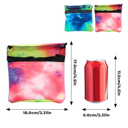 2 Packs Pet Bonding Pouch, Colorful Small Animal Carrier with Breathable Mesh Window, Pet Travel Carrier Accessories for Gerbils, Squirrels, Hamsters, Little Snakes, Geckos