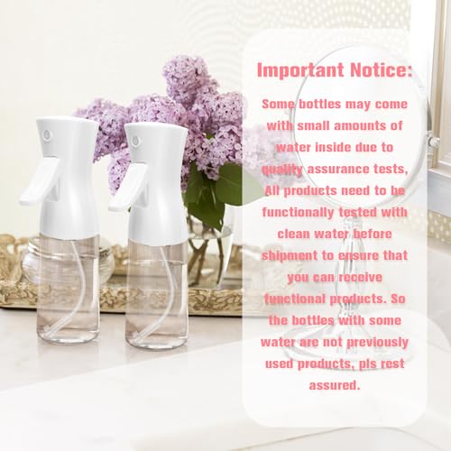 Continuous Spray Bottle,Hair Spray Bottle,Plants Water Spray Mist Bottle,Ultra-Fine Spray Bottle for Hair,Skincare, Plant Care, Pet Grooming, Cleaning,2 Pcs (6.8 oz White)-Christmas - color: White-2 Pcs, size: 6.8 Ounces