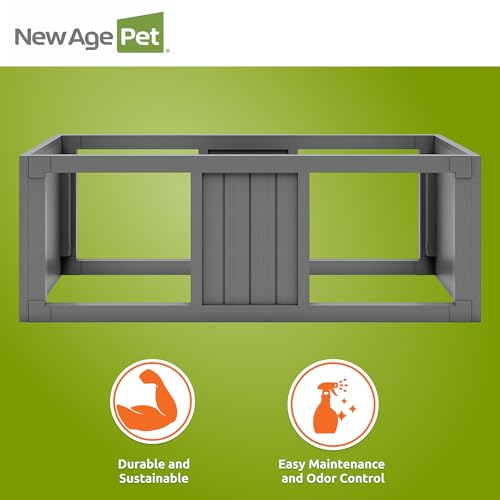 New Age Pet ECOFLEX Medium Grey Mojave Stacker for Reptile Habitats | 10 Year Limited Manufacturer's Warranty | Stackable Design, Accommodates Lighting Set-Up - color: Grey, size: Medium