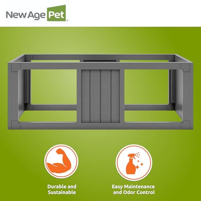 New Age Pet ECOFLEX Medium Grey Mojave Stacker for Reptile Habitats | 10 Year Limited Manufacturer's Warranty | Stackable Design, Accommodates Lighting Set-Up - color: Grey, size: Medium