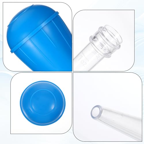 Aquarium Cleaning Dropper, 30ml Aquarium Clean Pipette Dropper, Manual Fish Tank Water Changer, Gravel Cleaning Straw, Fish Tank Cleaning-Tool, Feeder Pipette (Blue)