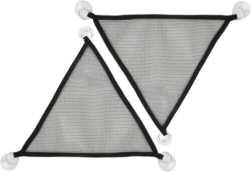 Reptile Hammocks, 2pcs Triangular Bearded Dragon Hammock Soft Breathable Hanging Hammock Net with Suction Cup for Large & Small Geckos, or Lizards(M)