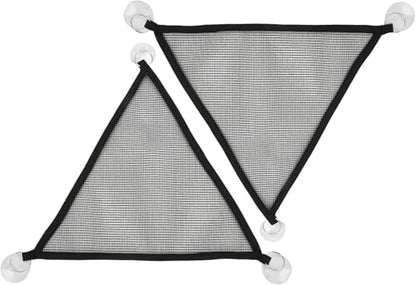 Reptile Hammocks, 2pcs Triangular Bearded Dragon Hammock Soft Breathable Hanging Hammock Net with Suction Cup for Large & Small Geckos, or Lizards(M)