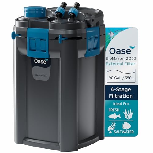 OASE BioMaster 2 350 Canister Filter for Aquariums – External Aquarium Filter with EasyClean Pre-Filter – Quiet Performance – Freshwater & Saltwater, Up to 90 Gallons - size: BioMaster 2 350