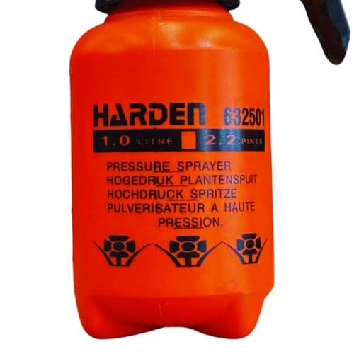 34oz (0.26 Gallon) Pump Sprayer, Handheld Garden Sprayer for Weeds, Plants, Lawn Care & Cleaning, Adjustable Pressure with Copper Nozzle