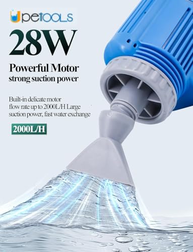 Aquarium Gravel Cleaner - Electric Automatic Removable Vacuum Water Changer Sand Algae Cleaner Filter Changer 110V/28W