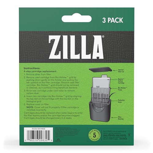 Zilla Replacement Filter Cartridges Medium, 3 Count (Pack of 2) - size: Medium (Pack of 2)