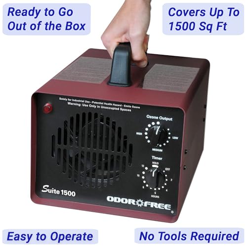OdorFree Suite 1500 Ozone Machine Odor Removal for Eliminating Smells from Small Apartments, Hotels, Vehicles and Boats - Ozone Generator - size: Suite - 1500