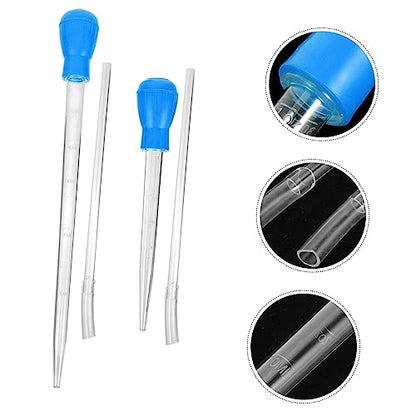 Toyvian 2 Pcs Blue Aquarium Syphon Pump Terrarium Cleaning Tools Multifunctional Fish Tank Supplies - color: Blue
