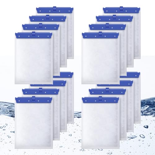 16 Count Large Filter Cartridges Compatible with Whisper Bio Bag Filters | Large Aquarium Filter Cartridge for Whisper 20i 40i, IQ20/30/45/60, PF20/30/40/60 and Repto Filter - size: L-16P