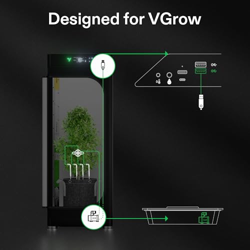 VIVOSUN FlexFeed Drip Irrigation Kit, 4W Automatic Irrigation System | 4 Drip Emitters, App-Controllable for VGrow Smart Grow Box - style: Drip Irrigation Kit Only for Vgrow