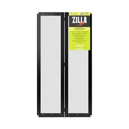 Zilla Pet Reptile Terrarium Fresh Air Screen Cover with Center Hinge 24" x 12" | With Center Hinge - size: 25.6"L x 13.8"W x 1.8"H