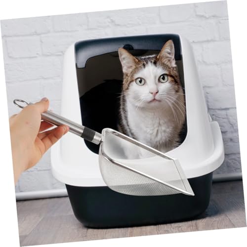 Stainless Steel Reptile Litter Scoop 1.5x1.5mm Fine Mesh Shovel for Cat and Hamster Sand Pet Waste Removal Tool
