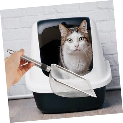 Stainless Steel Reptile Litter Scoop 1.5x1.5mm Fine Mesh Shovel for Cat and Hamster Sand Pet Waste Removal Tool