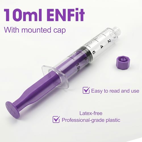 10ml Syringes with Cap without Needle - for Liquid, Feeding, Pack of 20 | 10cc Plastic Syringe, Blister-Packed - size: 10ml syringe with cap