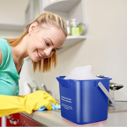 LemonRoad 3 Pcs Cleaning Bucket Small Sanitizing Square Bucket Multi-Size 3+6+8 Quart Detergent Pail for Home Commercial Restaurant Kitchen Office School Wash Rinse Sanitize Handwash(Red,Green,Blue) - color: Red,green,blue