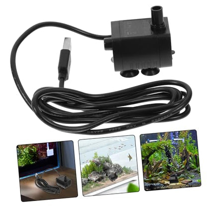 Small Submersible Water Mover for Fish Tank Quiet USB Mini Aquarium Fountain Motor Durable Material with Smooth Surface Safe for Circulation and Water Transfer