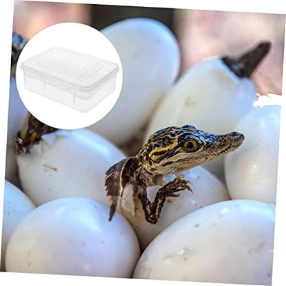 2PCS Reptile Egg Hatchery Box 16-Hole Incubator for Snakes and Lizards Professional Breeding Container for Reptile Eggs Sturdy Plastic Hatching Tray