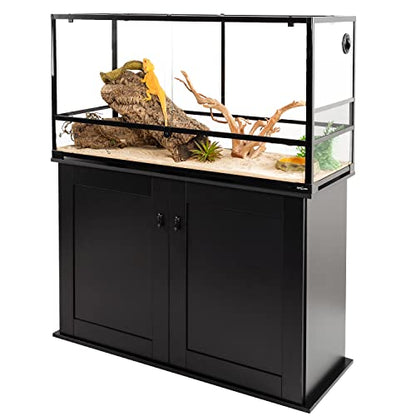 REPTI ZOO Reptile Aquarium Terrarium Wooden Stand and Cabinet with Adjustable Shelf for 48L x 18W inch Amphibian/Fish Sea Salt Water Tank Terrarium(Cabinet Only) - color: Terrarium Stand - Wood
