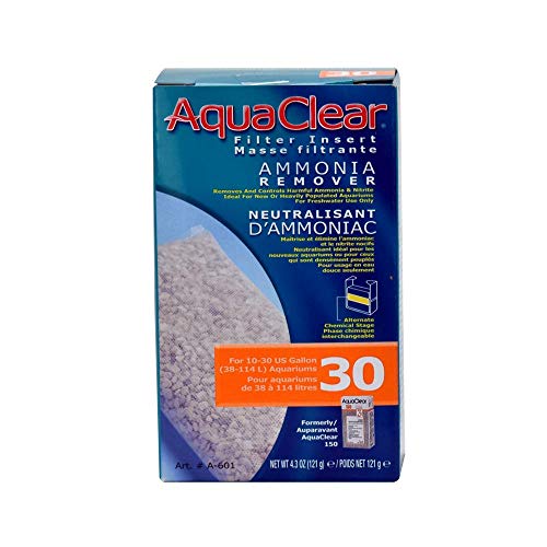 AquaClear 30 Ammonia Remover Inserts, Aquarium Filter Replacement Media, A601, white, 4 oz - size: AC30 (Old) 1-Pack