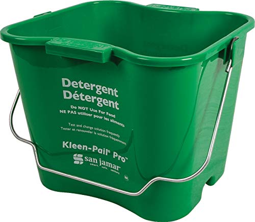 Kleen-Pail 1 1/2 gal Curved Rectangular Bucket, Green, Polypropylene KPP196GN - 1 Each - size: 6 Quarts