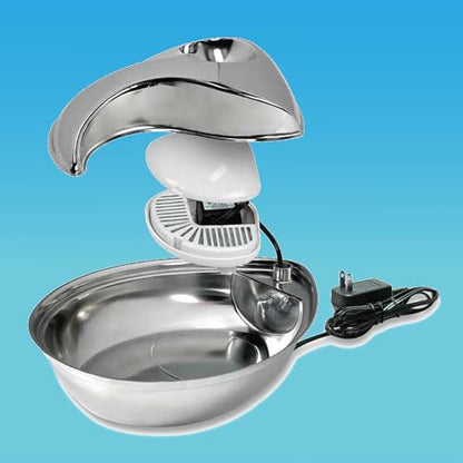 Pioneer Pet Stainless Steel Fountain Raindrop Design , 60oz - size: 60 oz.