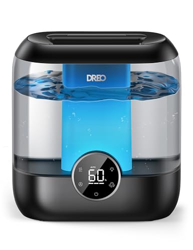 DREO 6L Humidifiers for Bedroom, 60H Runtime, 28 dB Quiet, HM524, Black - color: Black, size: 6L
