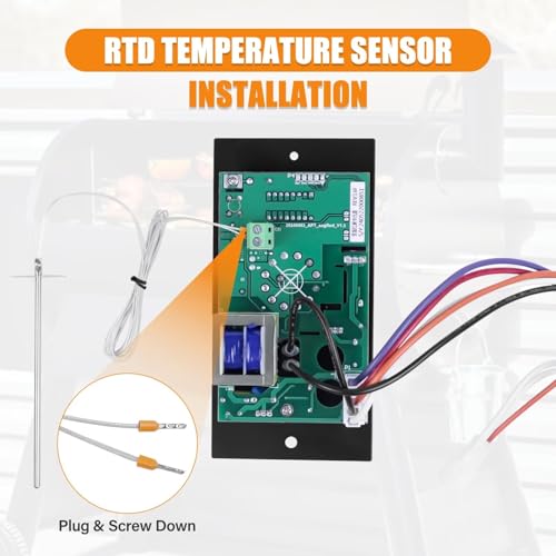 Digital Thermostat Control Panel Kit for Traeger Wood Pellet Grills, BAC236 Replacement Parts Digital Thermometer Pro Controller with 7" RTD Temperature Probe Sensor BAC194 Smoker Accessories - style: BAC236 Controller Kit