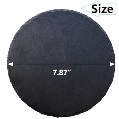 Tfwadmx Reptile Basking Platform,7.8IN Tortoise Rock Slate Plate Feeding Food Bowl Dish Turtle Bathing Resting Terrace for Lizard Bearded Dragon Chameleon Gecko Snake Frog Newt - size: 7.8inch(1pcs)
