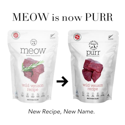 The New Zealand Natural Pet Food Co. Purr Wild Venison Freeze Dried Recipe - size: 9.9 Ounce (Pack of 1)