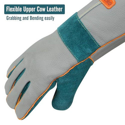 BEETRO 932℉ Heat Resistant Forge/Mig/Stick Welding Gloves for Oven/Grill/Fireplace/Furnace/Stove/Pot Holder/Wood Burner